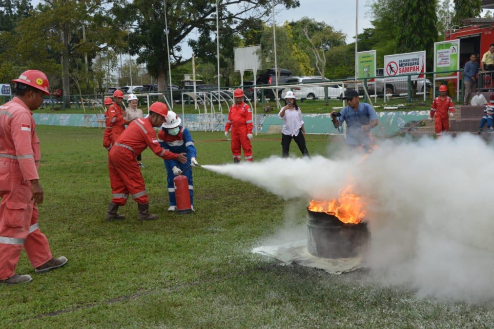 Pertamina EP Prabumulih Field Berikan Sosialisasi dan Simulasi Penanganan Kebakaran ke Persatuan Wanita Patra Zona 4