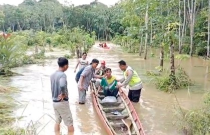 Polres Musi Rawas dan Polsek Muara Lakitan Berhasil Temukan Warga Terseret Arus, Korban Selamat