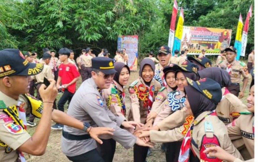 pramuka Saka Bhayangkara Cabang Polres Banyuasin di Mapolres Banyuasin, Wakapolres Berikan Pesan Ini