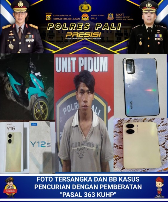 Satreskrim Polres Pali Ringkus Terduga Pelaku Curanmor dan Hp