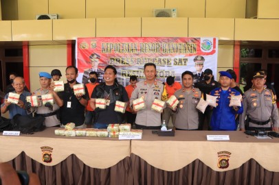 Sabu 23.155 gram dan 15.000 Pil Ekstasi Gagal Beredar di Banyuasin
