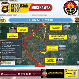 Kampanye Prabowo, Polres Musi Rawas Gunakan Jalur Alternatif dan Lokasi Parkir Kendaraan