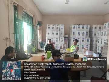 Pengamanan Logistik di PPK Suak Tapeh Dilakukan Secara Maksimal Oleh Personil OMB