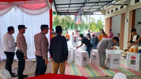 Sub Satgas Preemtif OMB Polres PALI Pantau Logistik Pemilu ke PPK