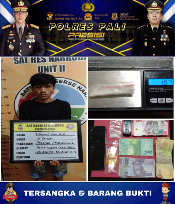 Terduga Pelaku Narkoba RMD Ngaku BB Asal Dari Talang Ubi