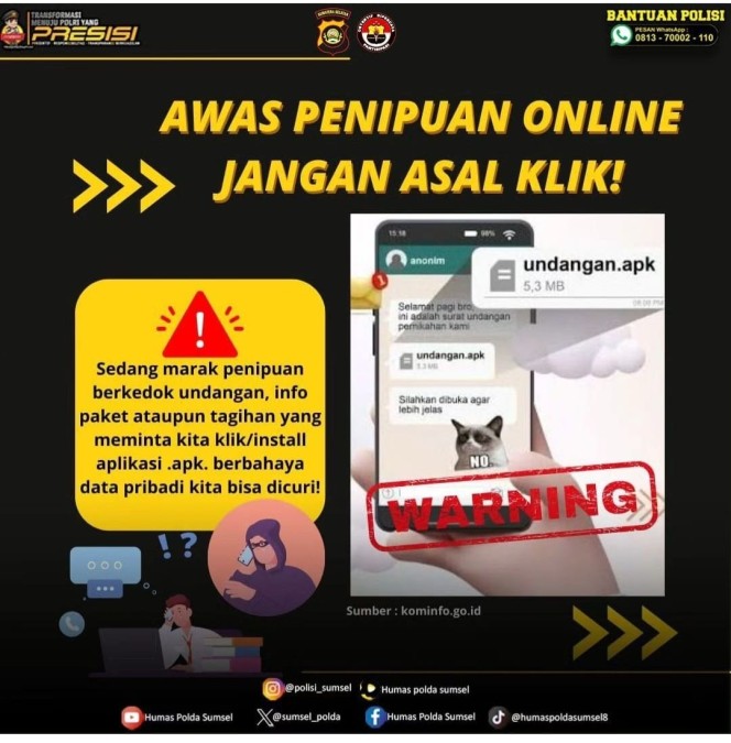 Waspada, Pelaku Kejahatan Bermodus Penipuan Via Online