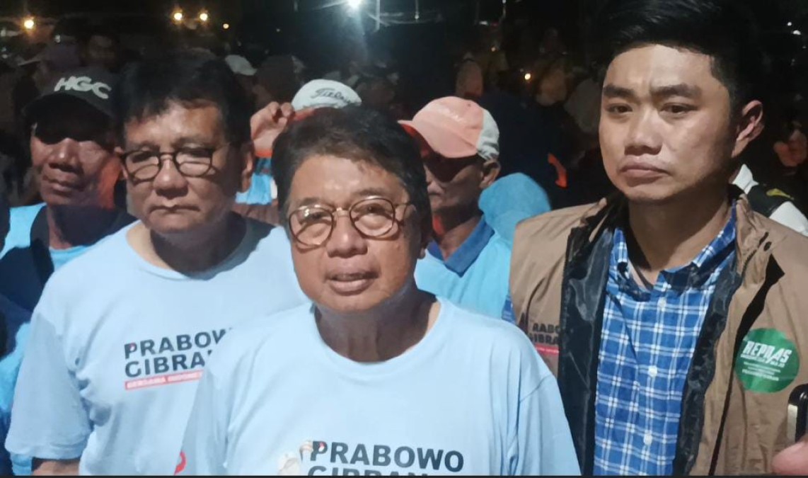 Ratusan Pendukung Kemenangan Prabowo – Gibran Sujud Syukur di Kota Palembang