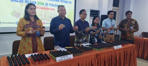 Puluhan Kosmetik Tanpa Izin Beredar di Palembang