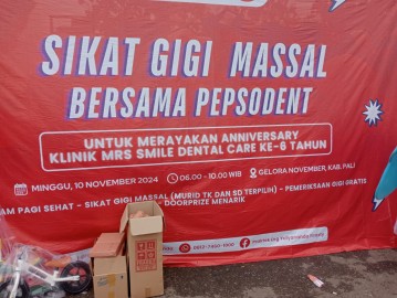 Ratusan Siswa TK dan SD Ikuti Sikat Gigi Masal Bersama Doknan Owner klinik MRS Smile