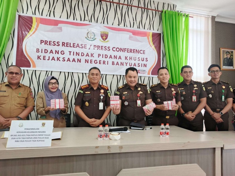 Kejari Banyuasin Berhasil Selamatkan Uang Negara Perkara TP Korupsi Pengelolaan Dana Korpri Banyuasin