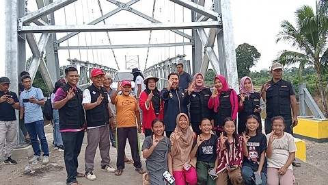 Dinas PU BM Musi Rawas Uji Coba Jembatan Multifungsi Lubuk Pandan, Muara Lakitan