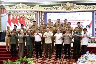 Wabup Muratara Hadiri Rakor Infrastruktur Bersama Menko AHY di Palembang